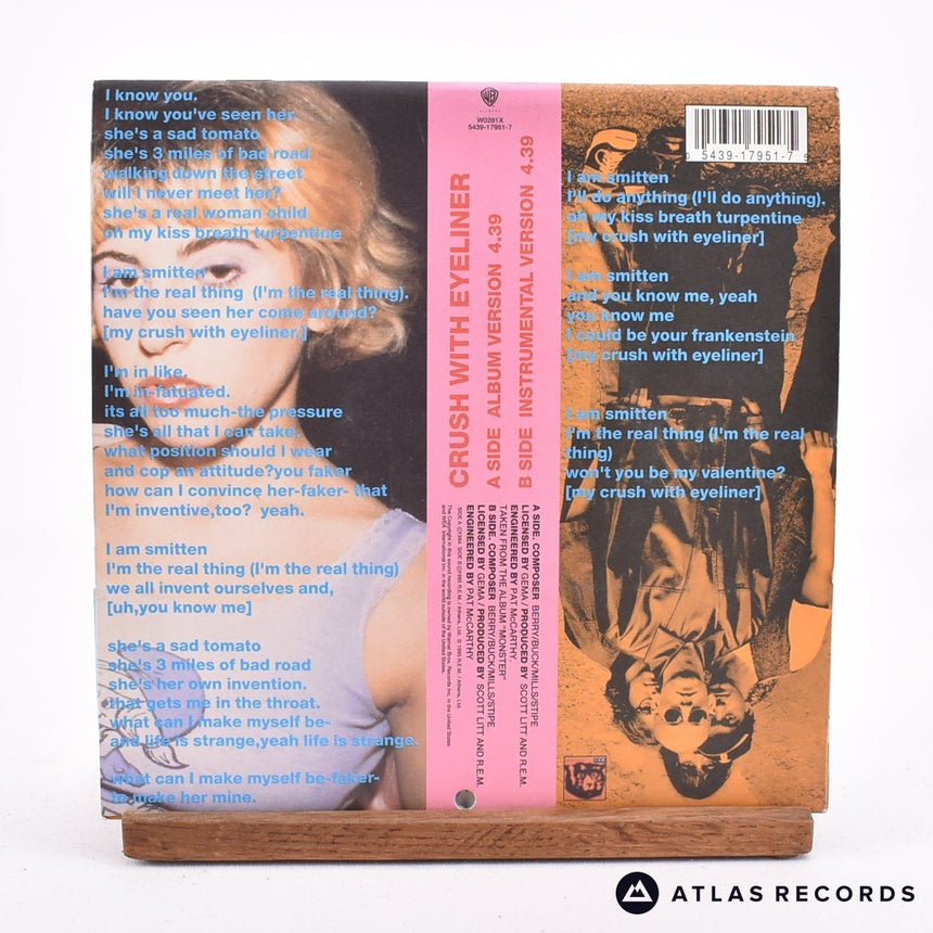 R.E.M. - Crush With Eyeliner - Orange 7" Vinyl Record - EX/EX