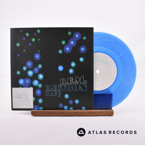 R.E.M. Electron Blue 7" Vinyl Record - Front Cover & Record