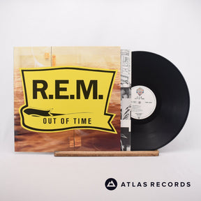 R.E.M. Out Of Time LP Vinyl Record - Front Cover & Record