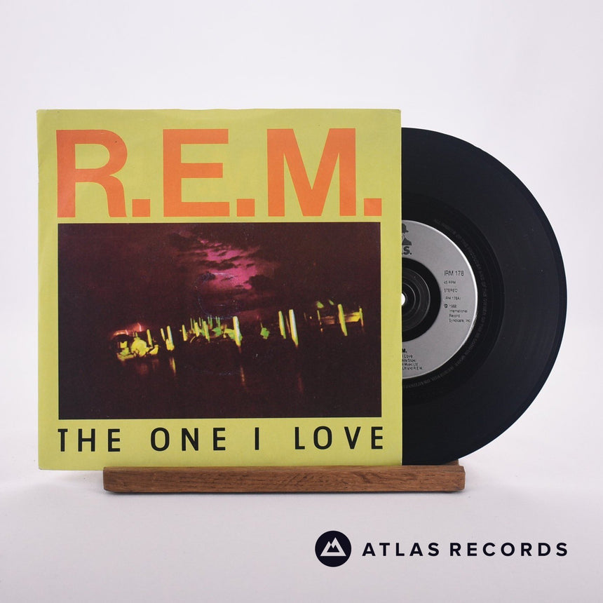 R.E.M. The One I Love 7" Vinyl Record - Front Cover & Record