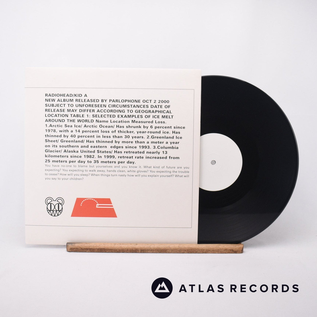 Radiohead Idioteque 12" Vinyl Record - Front Cover & Record