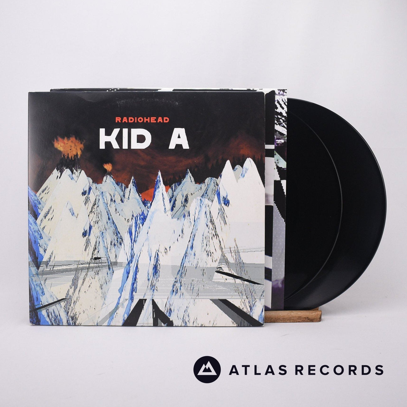 Radiohead Kid A 2 x LP Vinyl Record - Front Cover & Record