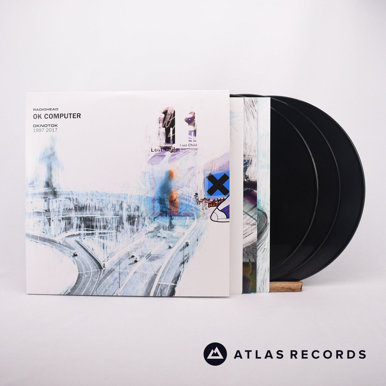 Radiohead OK Computer OKNOTOK 1997 2017 3 x LP Vinyl Record - Front Cover & Record