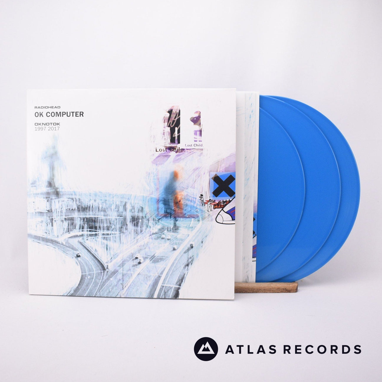 Radiohead OK Computer OKNOTOK 1997 2017 3 x LP Vinyl Record - Front Cover & Record