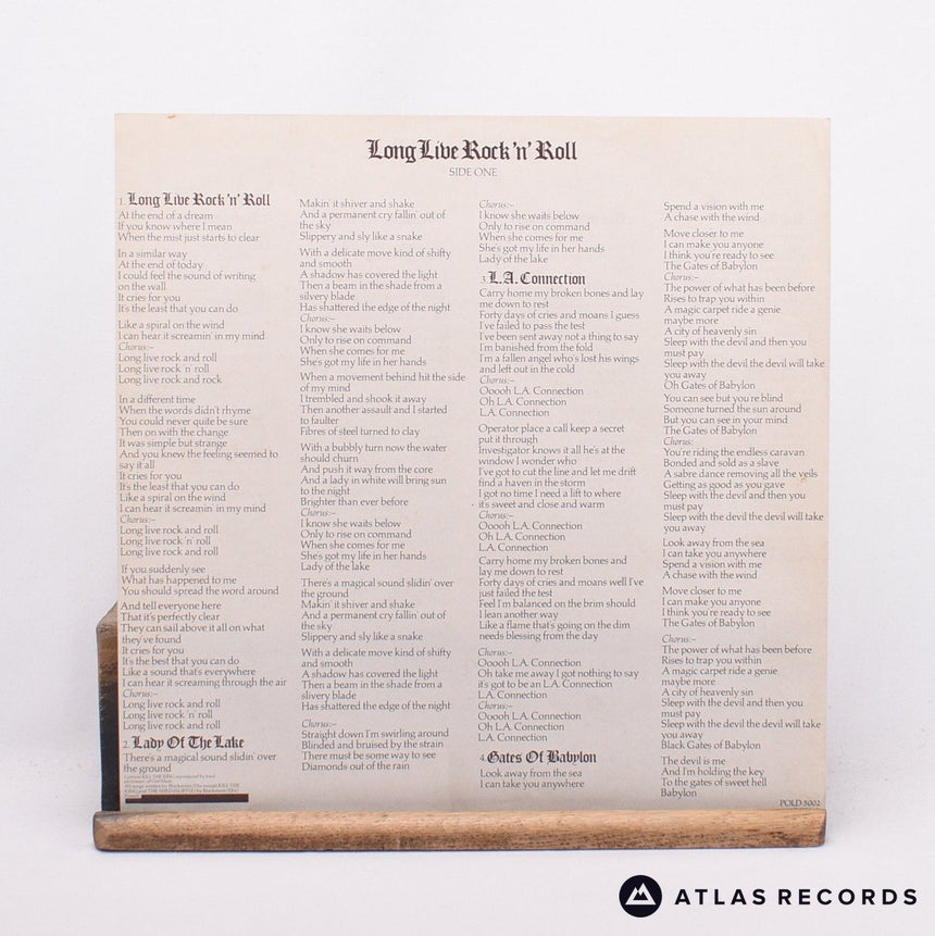 Rainbow - Long Live Rock 'N' Roll - A//2 B//2 LP Vinyl Record - EX/VG+