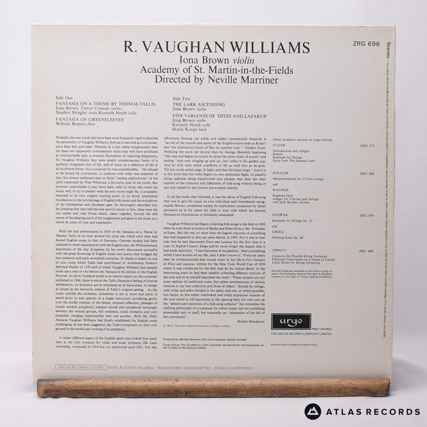 Ralph Vaughan Williams - Fantasia On A Theme By Thomas Tallis - LP Vinyl Record