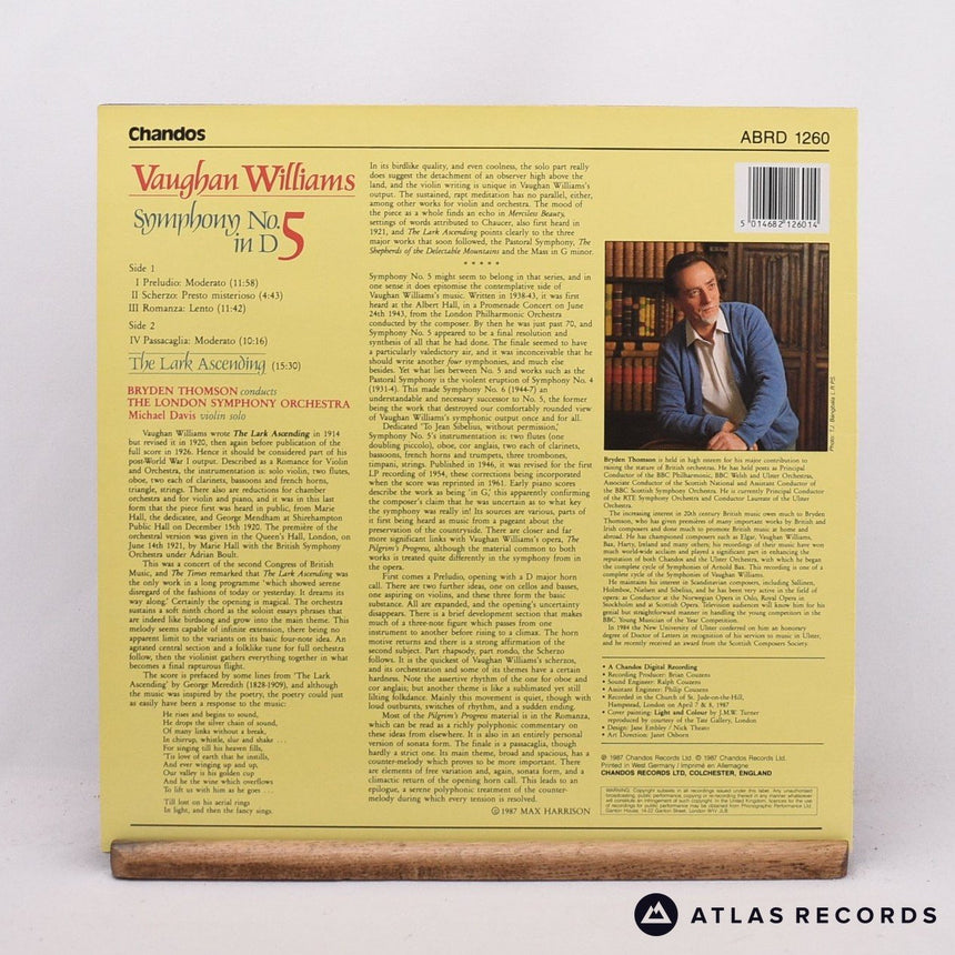 Ralph Vaughan Williams - Symphony No. 5 In D - LP Vinyl Record - EX/EX