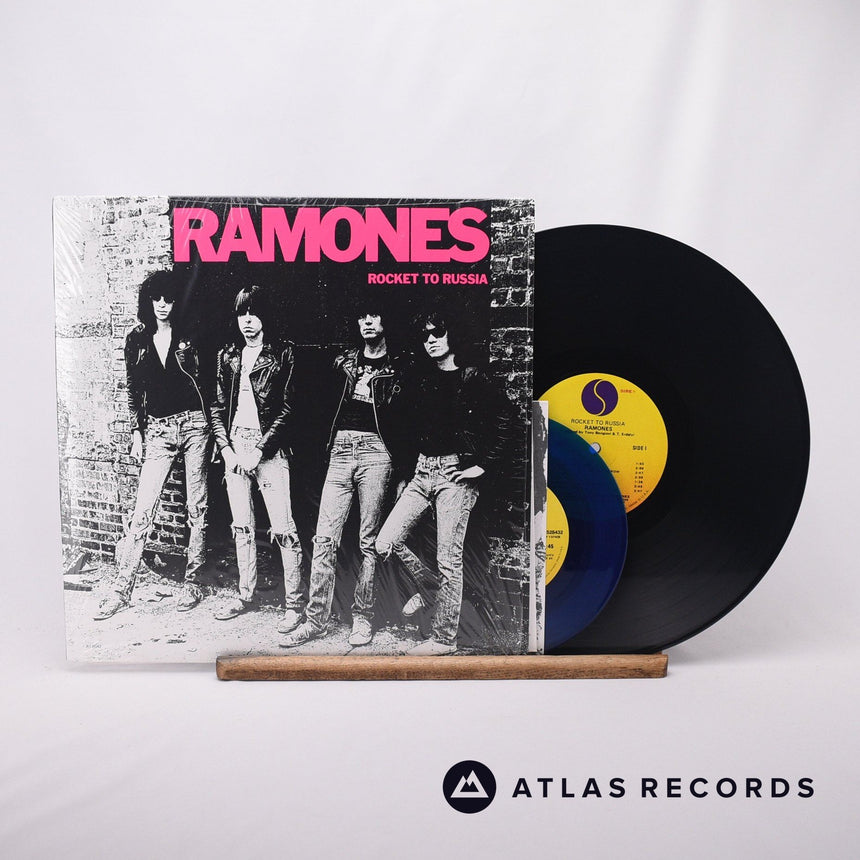 Ramones Rocket To Russia LP + 7" Vinyl Record - Front Cover & Record