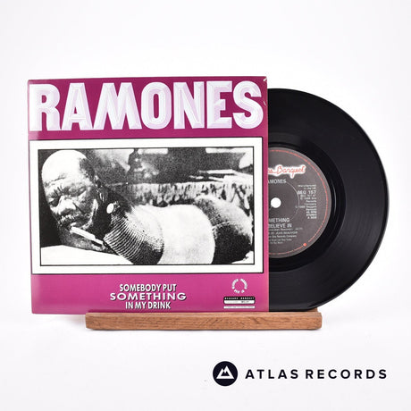 Ramones Something To Believe In 7" Vinyl Record - Front Cover & Record