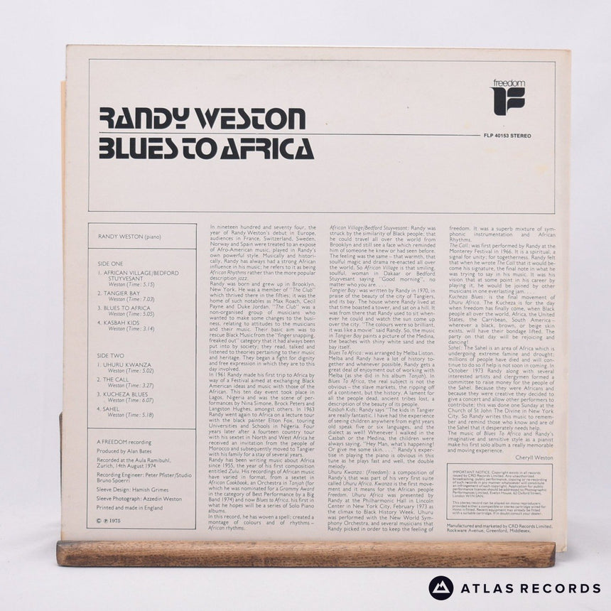 Randy Weston - Blues To Africa - LP Vinyl Record - EX/EX