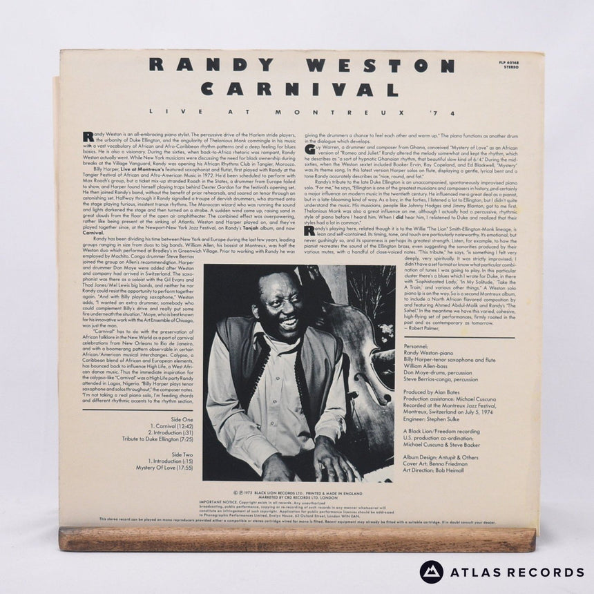 Randy Weston - Carnival - LP Vinyl Record - EX/EX