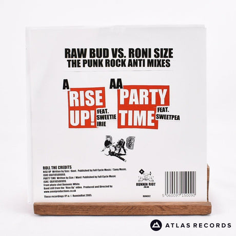 Raw Bud - Rise Up! - Red Limited Edition 7" Vinyl Record - NM/NM