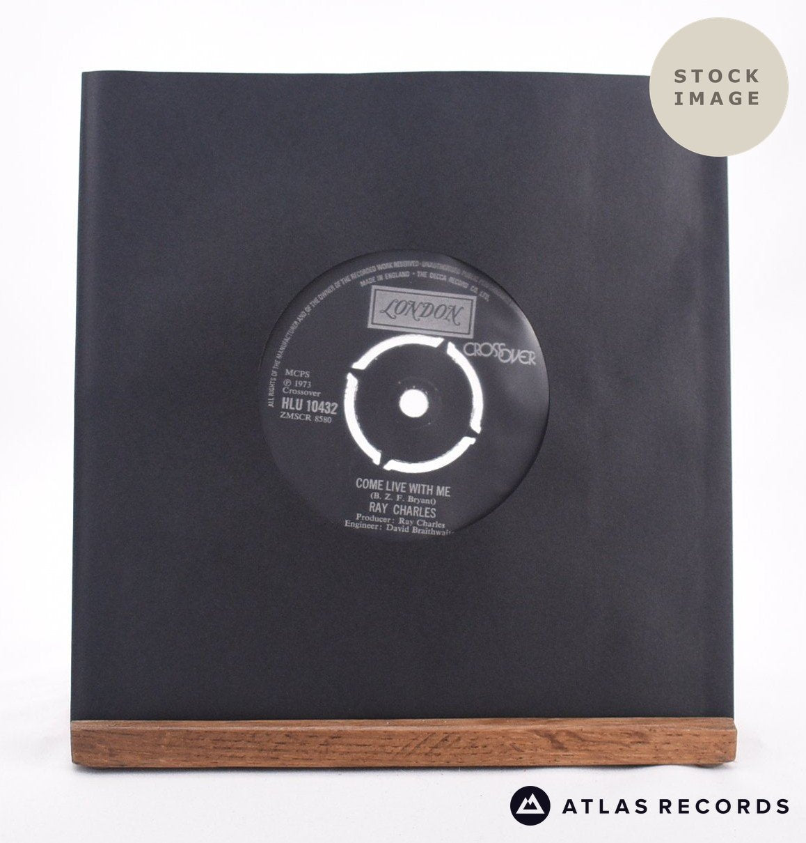 Ray Charles Come Live With Me 7" Vinyl Record - Sleeve & Record Side-By-Side