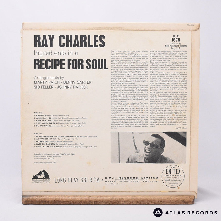 Ray Charles - Ingredients In A Recipe For Soul - Mono LP Vinyl Record - VG+/VG+