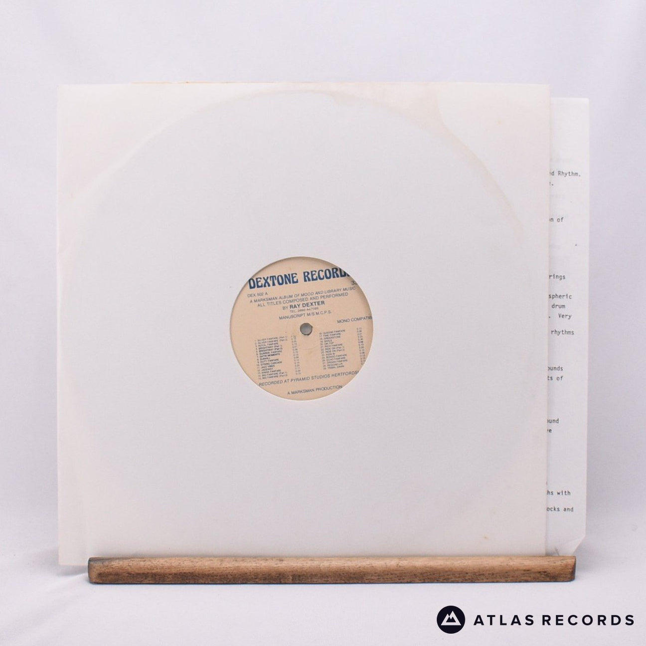 Ray Dexter Untitled LP Vinyl Record - In Sleeve