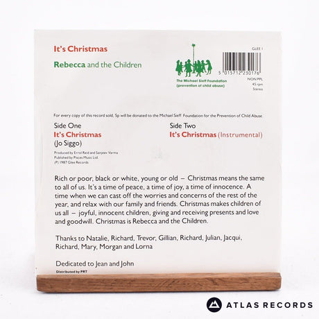 Rebecca And The Children - It's Christmas - 7" Vinyl Record - VG+/EX