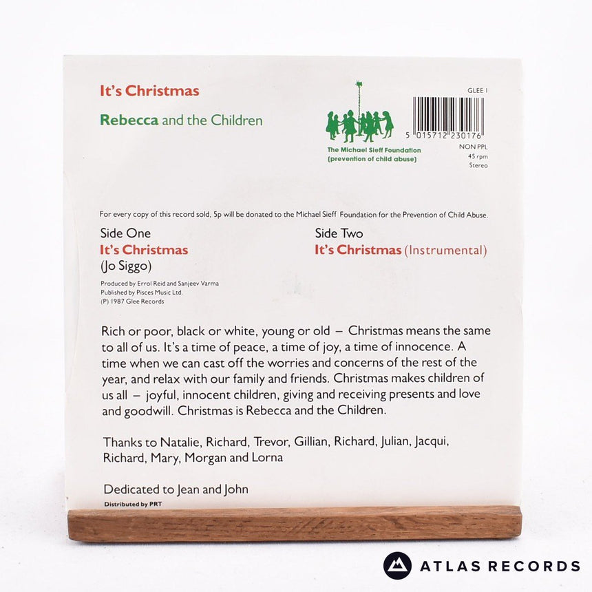 Rebecca And The Children - It's Christmas - 7" Vinyl Record - VG+/EX