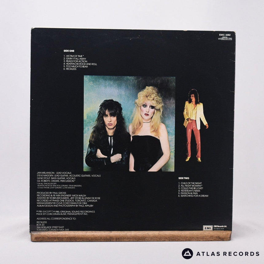 Reckless - Reckless - LP Vinyl Record - VG+/EX