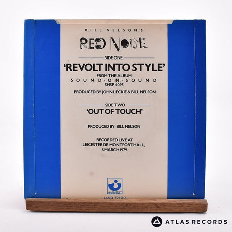 Red Noise - Revolt Into Style - Blue 7" Vinyl Record - VG+/EX