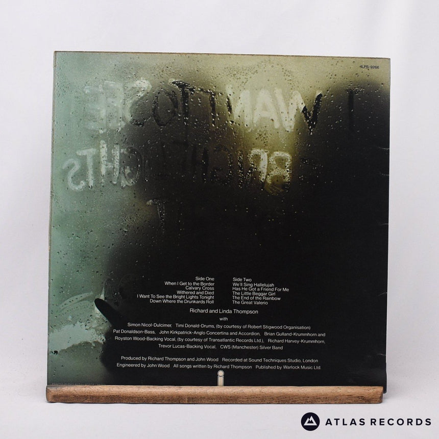 Richard & Linda Thompson - I Want To See The Bright Lights Tonight - LP Vinyl