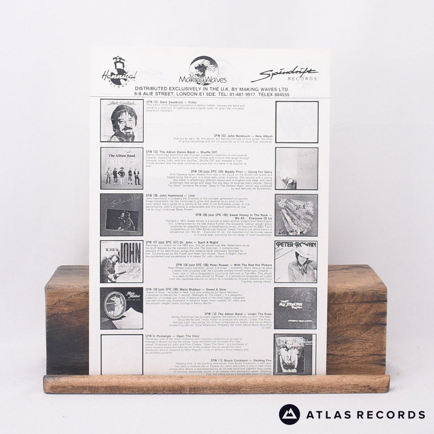 Richard & Linda Thompson - Shoot Out The Lights - Insert LP Vinyl Record - EX/EX