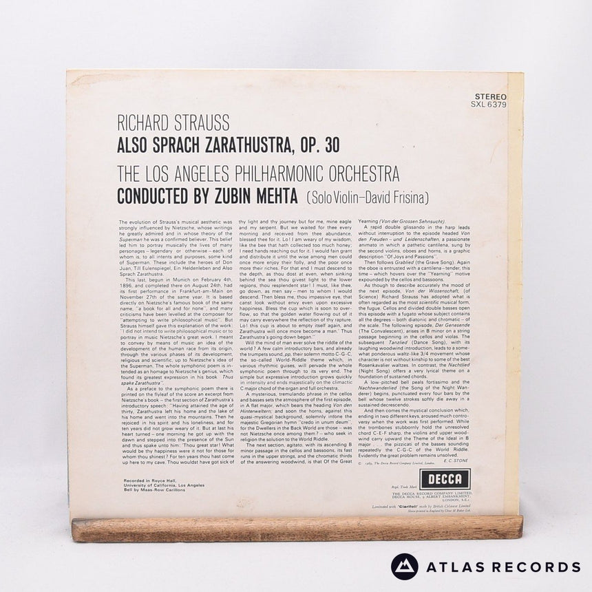 Richard Strauss - Also Sprach Zarathustra - LP Vinyl Record - VG+/VG+
