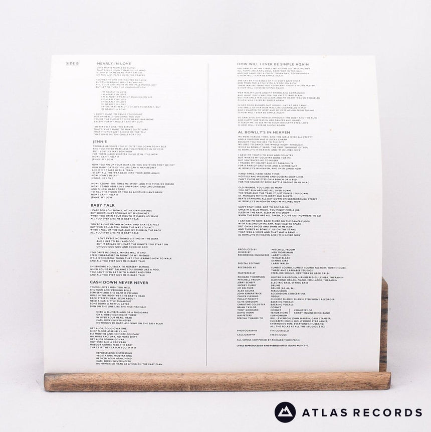 Richard Thompson - Daring Adventures - Insert LP Vinyl Record - VG+/EX