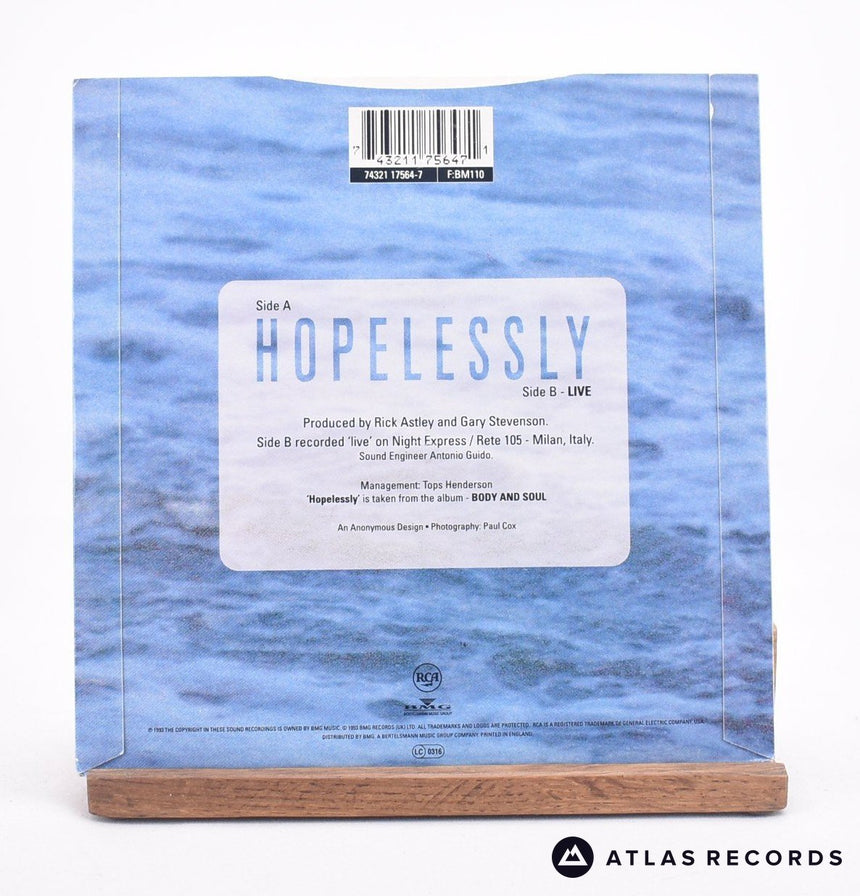 Rick Astley - Hopelessly - 7" Vinyl Record - EX/EX