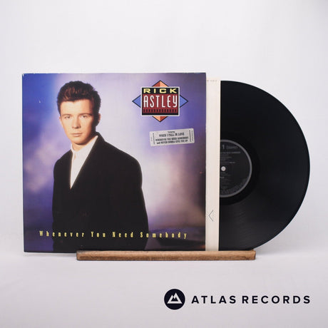 Rick Astley Whenever You Need Somebody LP Vinyl Record - Front Cover & Record