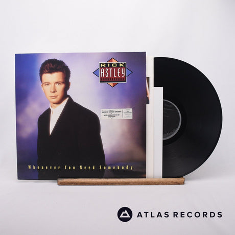 Rick Astley Whenever You Need Somebody LP Vinyl Record - Front Cover & Record