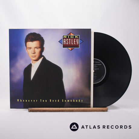 Rick Astley Whenever You Need Somebody LP Vinyl Record - Front Cover & Record