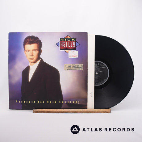 Rick Astley Whenever You Need Somebody LP Vinyl Record - Front Cover & Record