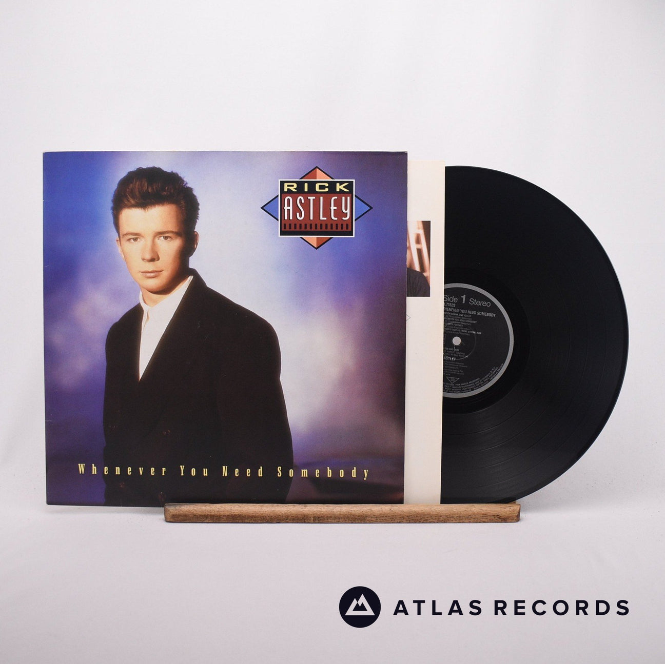 Rick Astley Whenever You Need Somebody LP Vinyl Record - Front Cover & Record