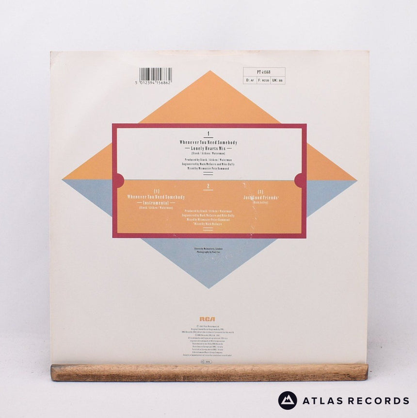 Rick Astley - Whenever You Need Somebody - 12" Vinyl Record - VG+/EX