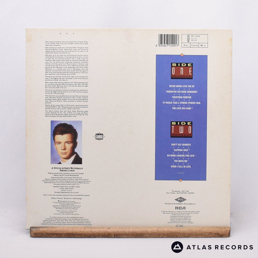 Rick Astley - Whenever You Need Somebody - LP Vinyl Record - EX/EX