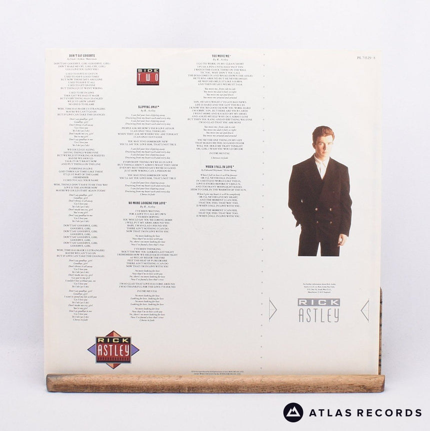 Rick Astley - Whenever You Need Somebody - LP Vinyl Record - VG+/EX