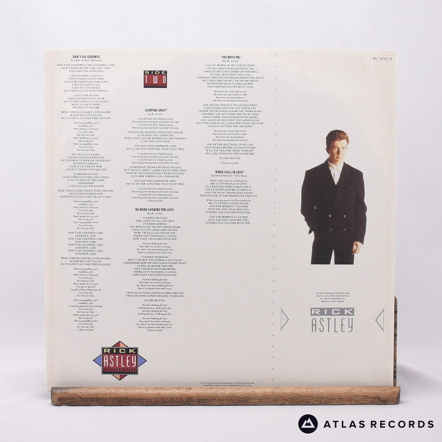 Rick Astley - Whenever You Need Somebody - A-3 B-3 LP Vinyl Record - EX/EX