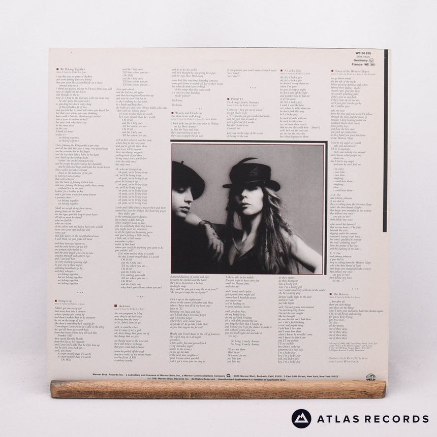 Rickie Lee Jones - Pirates - LP Vinyl Record - EX/EX