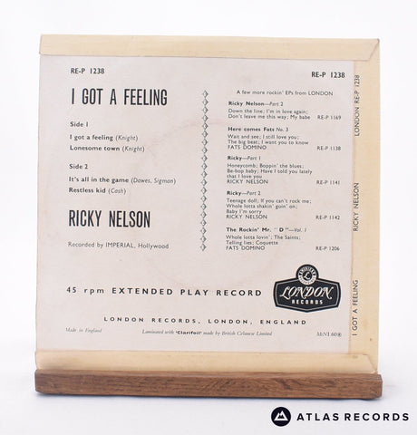 Ricky Nelson - I Got A Feeling Ep - 7" EP Vinyl Record - VG+/VG+