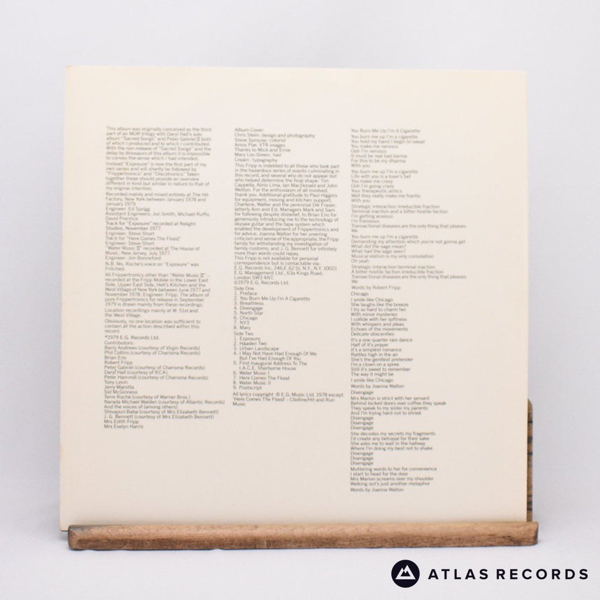 Robert Fripp - Exposure - Postcard A//2 B//4 LP Vinyl Record - EX/NM