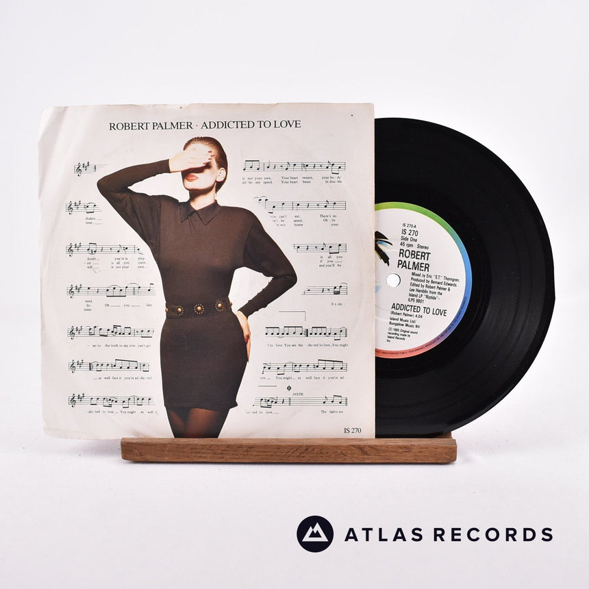 Robert Palmer Addicted To Love 7" Vinyl Record - Front Cover & Record