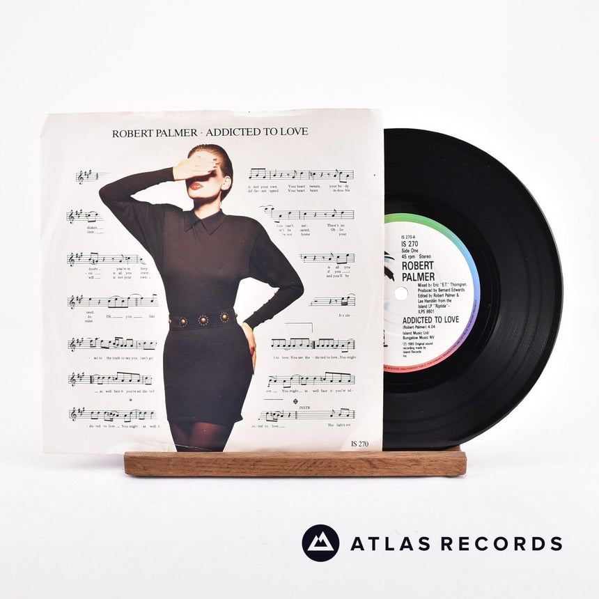 Robert Palmer Addicted To Love 7" Vinyl Record - Front Cover & Record