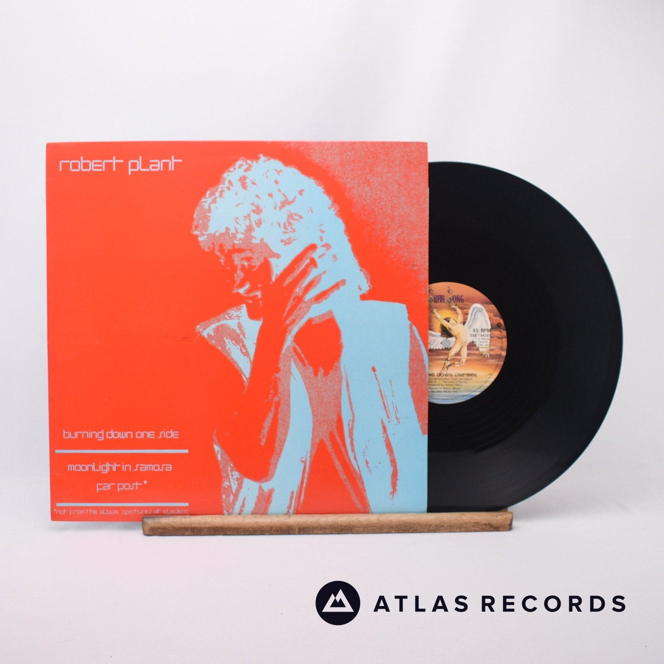 Robert Plant Burning Down One Side 12" Vinyl Record - Front Cover & Record
