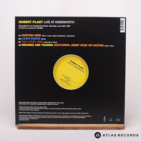 Robert Plant - Live At Knebworth - Yellow 12" Vinyl Record - EX/NM