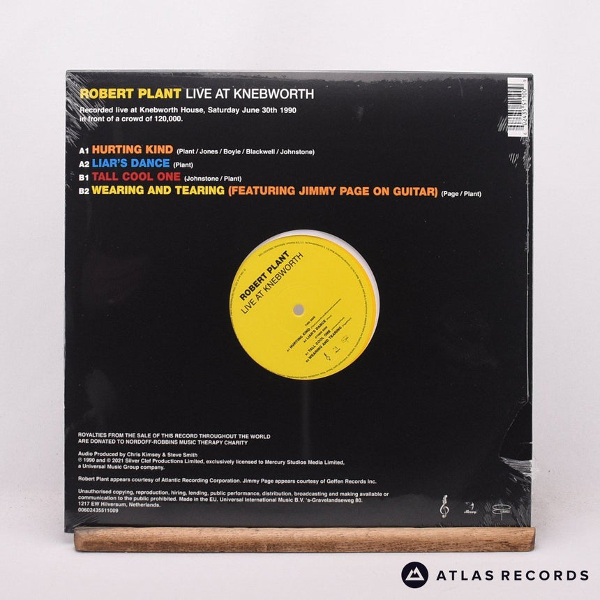 Robert Plant - Live At Knebworth - Yellow Die-Cut Sleeve 12" Vinyl Record - NEW