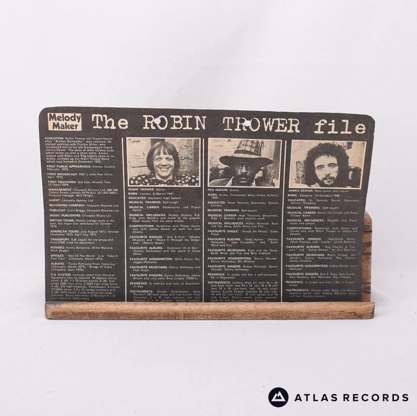 Robin Trower - Bridge Of Sighs - Insert LP Vinyl Record - VG+/EX