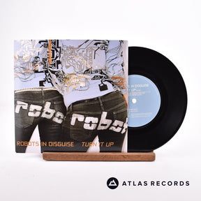 Robots In Disguise Turn It Up 7" Vinyl Record - Front Cover & Record