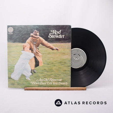 Rod Stewart An Old Raincoat Won't Ever Let You Down LP Vinyl Record - Front Cover & Record