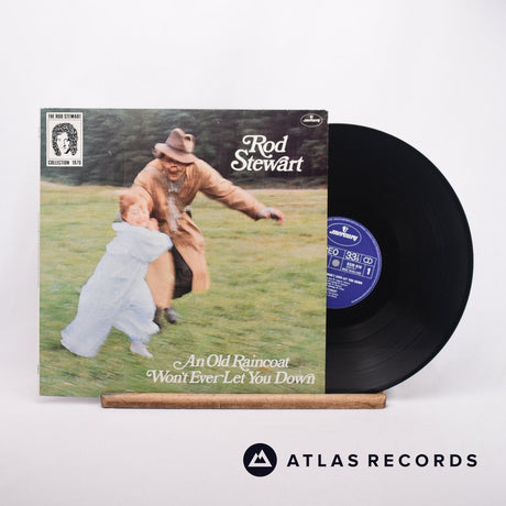 Rod Stewart An Old Raincoat Won't Ever Let You Down LP Vinyl Record - Front Cover & Record