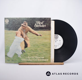 Rod Stewart An Old Raincoat Won't Ever Let You Down LP Vinyl Record - Front Cover & Record
